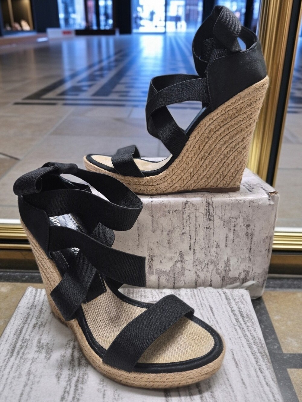 Jean-Michel Cazabat Wedge Espadrilles Sandals Women's Sz Eu 38 Usa 8